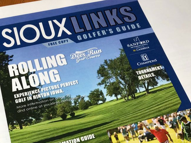 Sioux Links Deer Run Golf Course in Hinton Iowa our 2018 cover feature